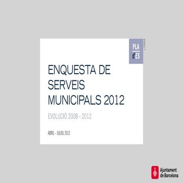 Enquesta de serveis municipals 2012. Evolució 2008-2012