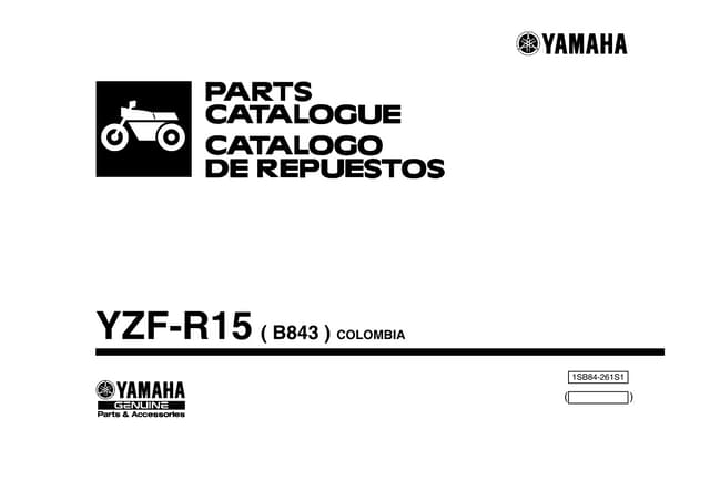 Manual de partes yamaha yzf r15 2021 pdf. | PDF