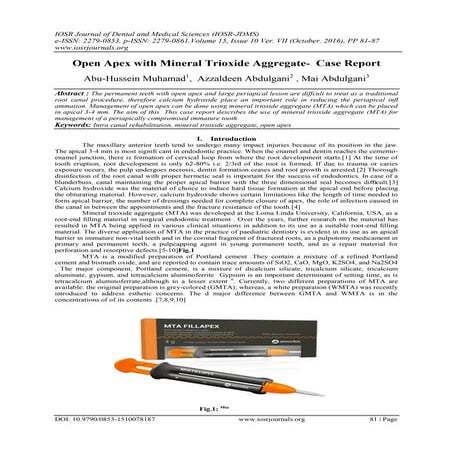 MTA ( Mineral Trioxide Aggregate ) | PPTX