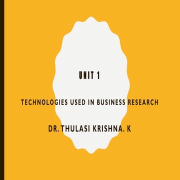 R18 unit-1-tk-part-1-technologies in research