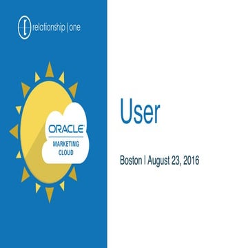 Agenda Details for Boston User Group