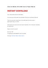 2008-2009-2010 CHEVY CHEVROLET Malibu Service Repair manual