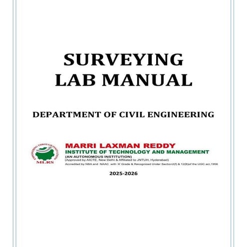 R24 SURVEYING LAB MANUAL for civil enggi
