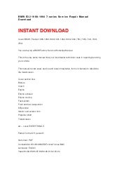 1997 Bmw 740il Repair Manual Download