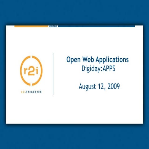 Open Web Applications