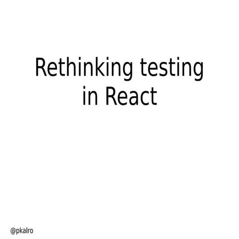 React Testing