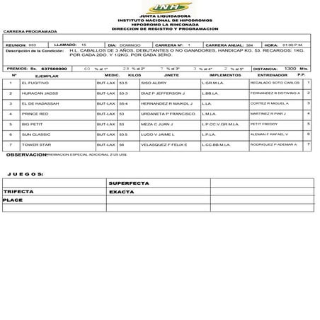 R33 la rinconada 2021