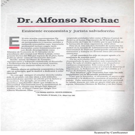 R358 Dr Alfonso Rochac eminente economista y jurista salvadoreño 24p | PDF