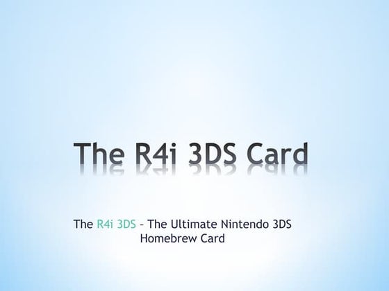 R4i sdhc dual core user guide | PDF