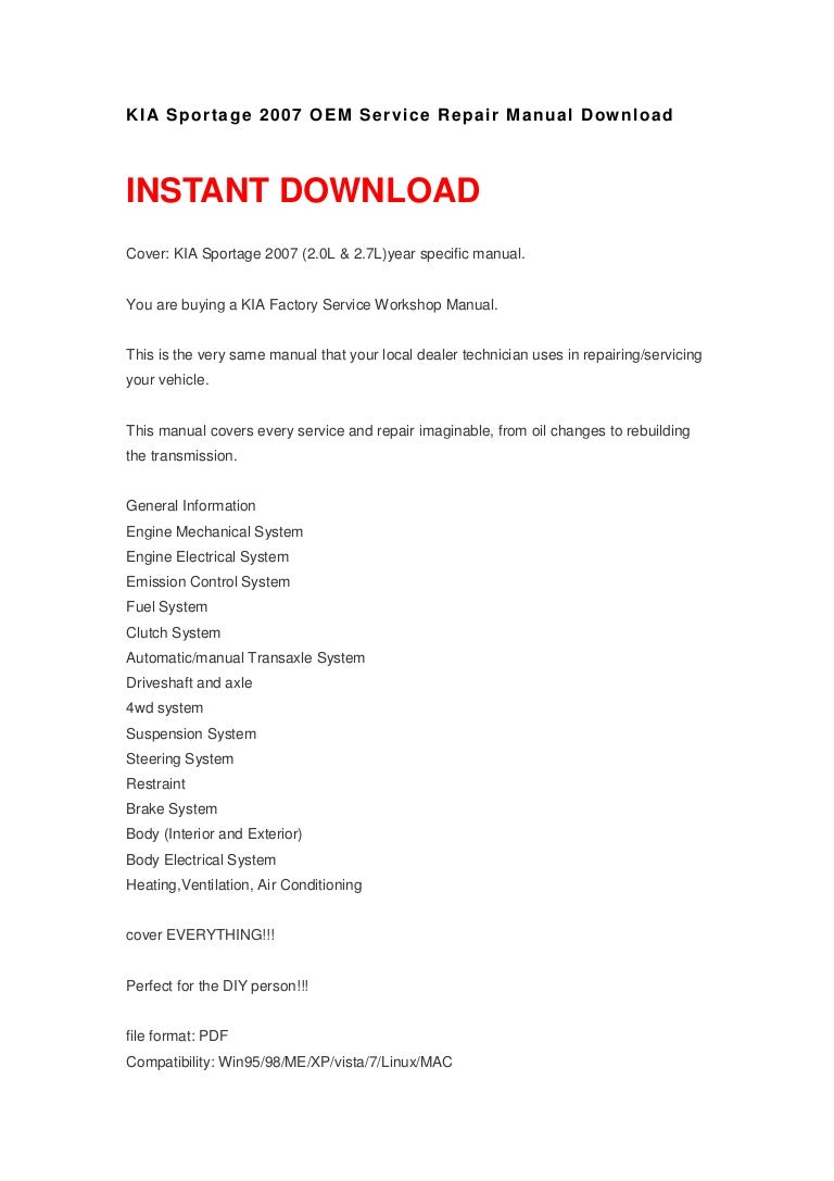 kia-sportage-2007-oem-service-repair-manual