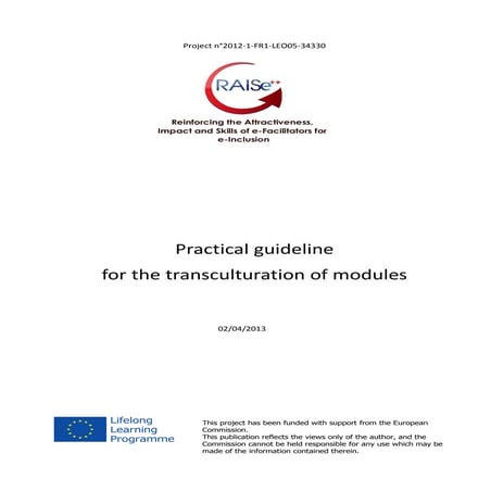 Practical guideline transculturation of modules