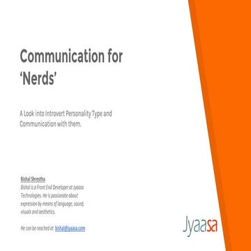 Communication for ‘nerds’
