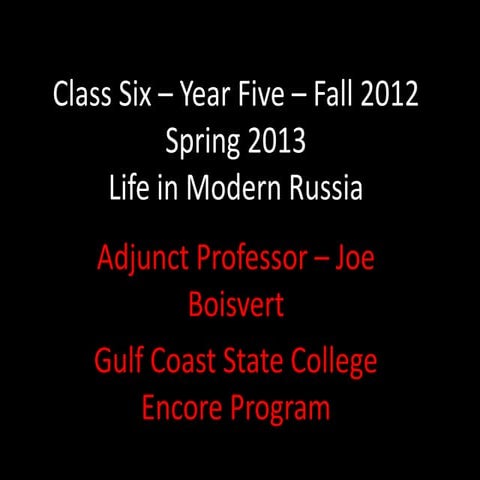 R6 12-13 russian class 6 - year 5 life in modern russia