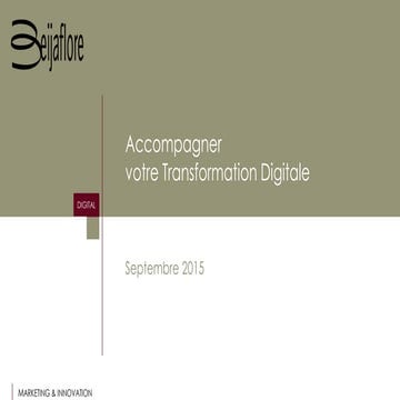 Accompagner votre Transformation Digitale