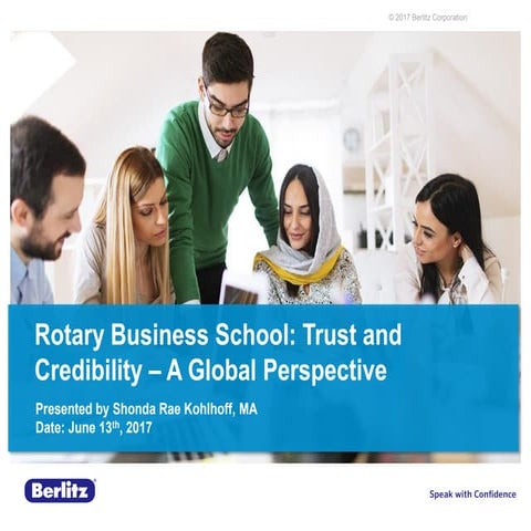 Rotary Business School: Trust and Credibility- A Global Perspective