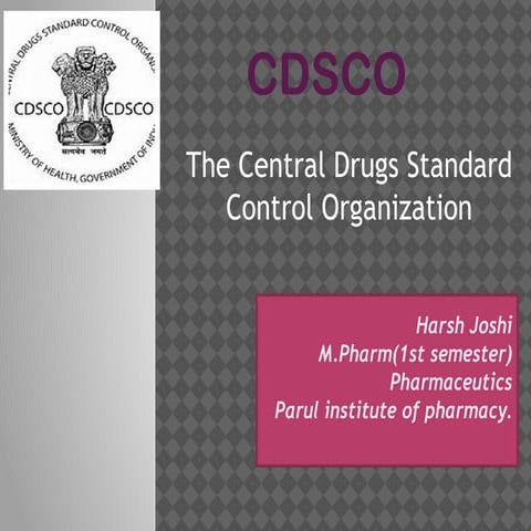 CDSCO (regulatory affairs)