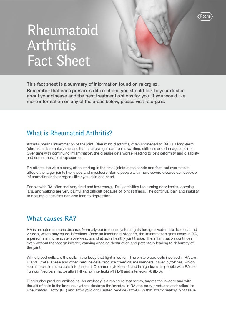 photo Ra Get To Know You Sheets rheumatoid arthritis fact sheet