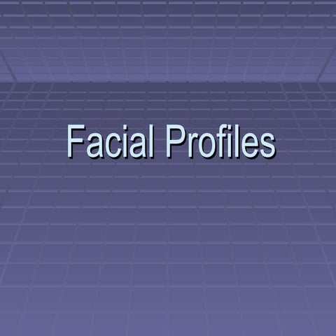 Ra   lecture - facial profiles