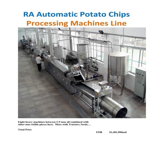 Ra potatoes chips-fries-processing machines line