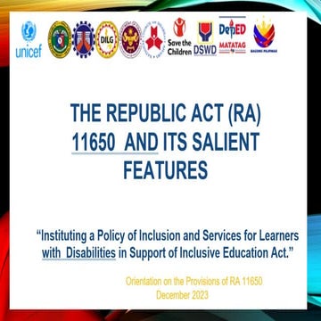 Inclusivity education in the Philippines | PPTX