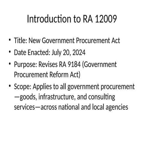 RA 12009: New Government Procurement Act