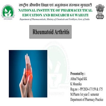 RA (2).pptx Rheumatoid arthritis (RA), a multifactorial disease characterized...