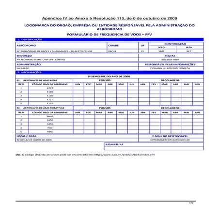 Apendice IV - SESCINC - Resolução 115 - ANAC