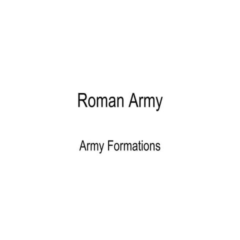 Roman Army, 5 Ws | PPT