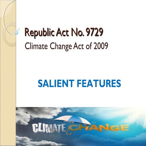 Ra 9729 Climate Change Act of 2009