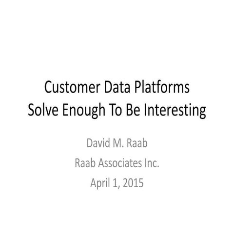 customer data platforms