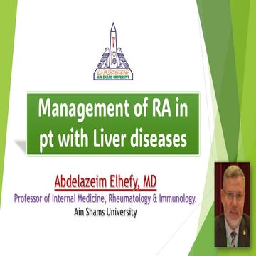 Rheumatoid arthritis RA_and_the_liver Prof AbdelAzeim Elhefny Ain Shams ...