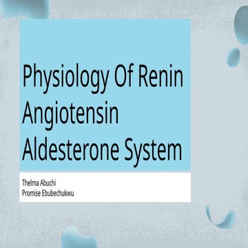 Renin angiotensin aldosterone system | PPTX