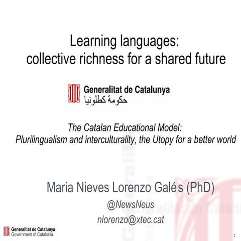 Presentation of the  Spanish-Moroccan program for teaching Arabic language in...