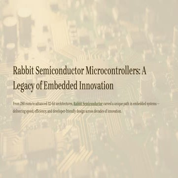 Rabbit Semiconductor Microcontroller – Reliable Embedded Control ...