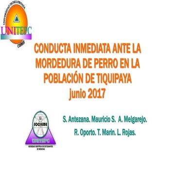 Conducta inmediata por mordedura de perro