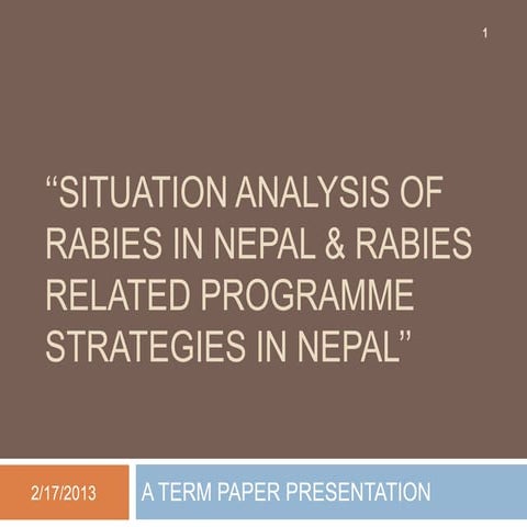 Rabies in nepal | PPTX