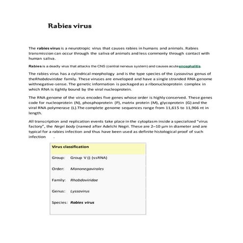 Rabies vaccines | PPTX