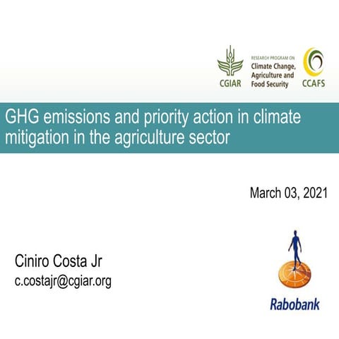 Greenhouse gas (GHG) emissions & priority action in climate mitigation in the...