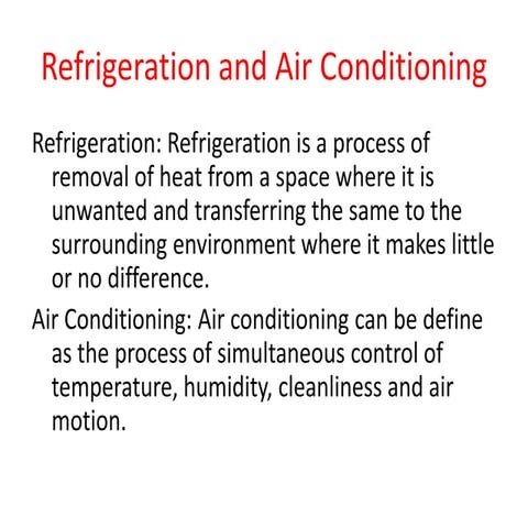 refrigerator and Air Condition