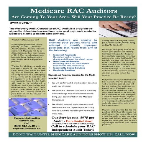 Rac audit flyer
