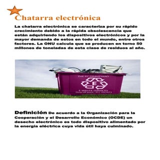 Racchel chatarra electrinica