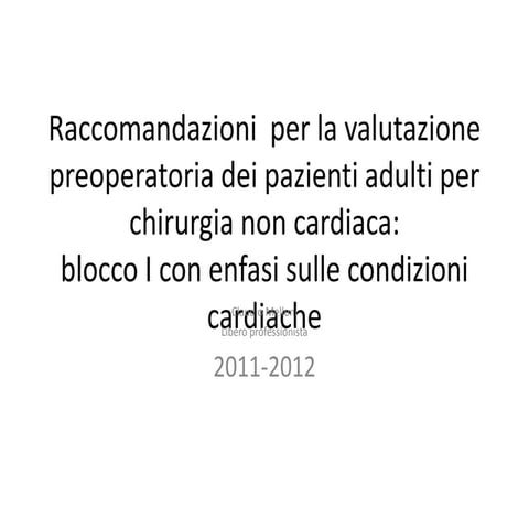 Raccomandazioni  val reope mal card pptx