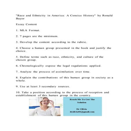 Race and Ethnicity in America A Consice History by Ronald Bayor | DOCX