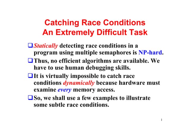 Race conditions