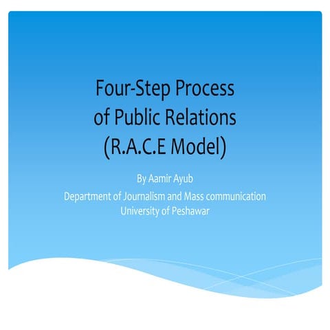 Race model in Public Relation