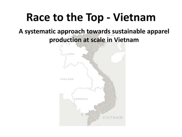 Race to the top - IDH Apparel Program