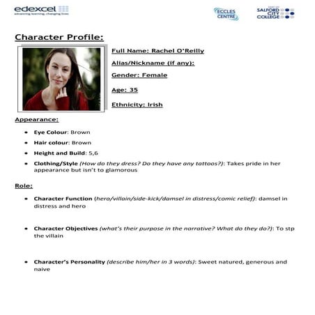 Jake Character Profile | DOCX