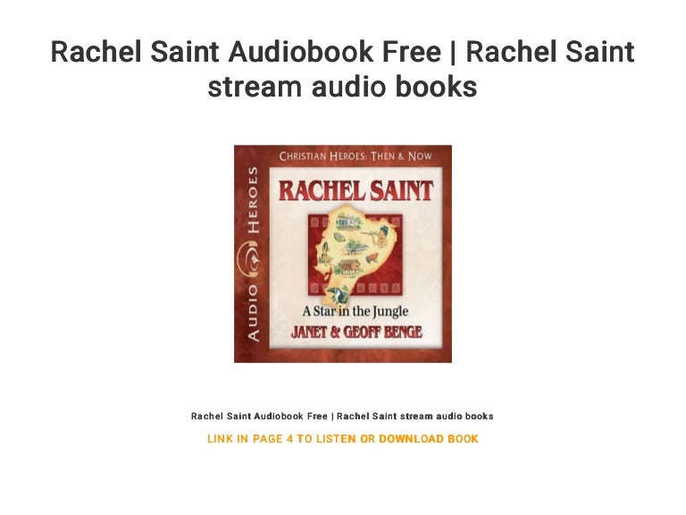 Rachel Saint Audiobook Free Rachel Saint stream audio books