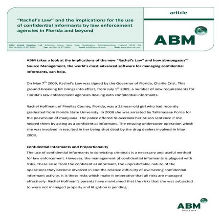 Rachels Law Abmpegasus