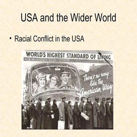 Racial conflict in the USA